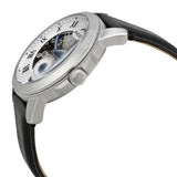 Buy Shop Fossil Grant Skeleton White Dial Black Leather Strap Watch for Men - ME3053 USA Online