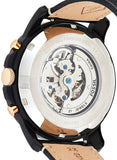 Buy Shop Fossil Grant Sport Automatic Skeleton Black Dial Black Leather Strap Watch for Men - ME3138 USA Online