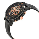 Buy Shop Fossil Grant Sport Automatic Skeleton Black Dial Black Leather Strap Watch for Men - ME3138 USA Online