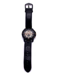 Buy Shop Fossil Grant Sport Automatic Skeleton Black Dial Black Leather Strap Watch for Men - ME3138 USA Online