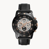 Buy Shop Fossil Grant Sport Automatic Skeleton Black Dial Black Leather Strap Watch for Men - ME3138 USA Online