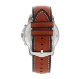 Buy Shop Fossil Grant Sport Automatic Skeleton Blue Dial Brown Leather Strap Watch for Men - ME3140 USA Online