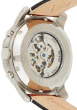 Buy Shop Fossil Grant Sport Automatic Skeleton Blue Dial Brown Leather Strap Watch for Men - ME3140 USA Online