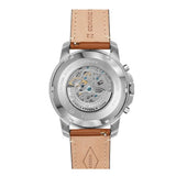 Buy Shop Fossil Grant Sport Automatic Skeleton Blue Dial Brown Leather Strap Watch for Men - ME3140 USA Online