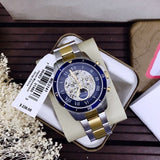 Buy Shop Fossil Grant Sport Automatic Skeleton Blue Dial Two Tone Steel Strap Watch for Men - ME3141 USA Online