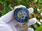 Buy Shop Fossil Grant Sport Automatic Skeleton Blue Dial Two Tone Steel Strap Watch for Men - ME3141 USA Online