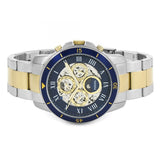 Buy Shop Fossil Grant Sport Automatic Skeleton Blue Dial Two Tone Steel Strap Watch for Men - ME3141 USA Online