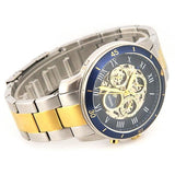 Buy Shop Fossil Grant Sport Automatic Skeleton Blue Dial Two Tone Steel Strap Watch for Men - ME3141 USA Online