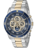 Buy Shop Fossil Grant Sport Automatic Skeleton Blue Dial Two Tone Steel Strap Watch for Men - ME3141 USA Online