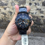 Buy Shop Fossil Grant Sport Chronograph Black Dial Black Steel Strap Watch for Men - FS5374 USA Online