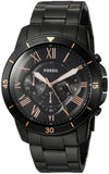 Buy Shop Fossil Grant Sport Chronograph Black Dial Black Steel Strap Watch for Men - FS5374 USA Online