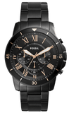 Buy Shop Fossil Grant Sport Chronograph Black Dial Black Steel Strap Watch for Men - FS5374 USA Online