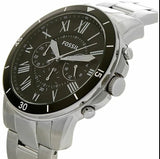 Buy Shop Fossil Grant Sport Chronograph Black Dial Silver Steel Strap Watch for Men - FS5236 USA Online