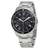 Buy Shop Fossil Grant Sport Chronograph Black Dial Silver Steel Strap Watch for Men - FS5236 USA Online