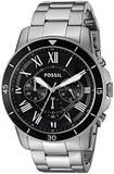 Buy Shop Fossil Grant Sport Chronograph Black Dial Silver Steel Strap Watch for Men - FS5236 USA Online