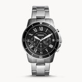 Buy Shop Fossil Grant Sport Chronograph Black Dial Silver Steel Strap Watch for Men - FS5236 USA Online