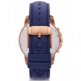 Buy Shop Fossil Grant Sport Chronograph Blue Dial Blue Leather Strap Watch for Men - FS5237 USA Online