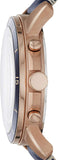 Buy Shop Fossil Grant Sport Chronograph Blue Dial Blue Leather Strap Watch for Men - FS5237 USA Online