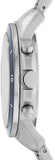 Buy Shop Fossil Grant Sport Chronograph Blue Dial Silver Steel Strap Watch for Men - FS5238 USA Online