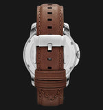 Buy Shop Fossil Grant Twist Multi-Function White Dial Brown Leather Strap Watch for Men - ME1144 USA Online