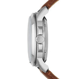 Buy Shop Fossil Grant Twist Multi-Function White Dial Brown Leather Strap Watch for Men - ME1144 USA Online