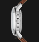Buy Shop Fossil Grant Twist Multi-Function White Dial Brown Leather Strap Watch for Men - ME1144 USA Online