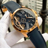 Buy Shop Fossil Grant Twist Multifunction Blue Dial Blue Leather Strap Watch for Men - ME1162 USA Online
