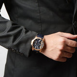 Buy Shop Fossil Grant Twist Multifunction Blue Dial Blue Leather Strap Watch for Men - ME1162 USA Online