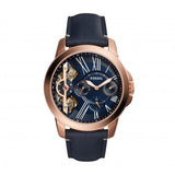 Buy Shop Fossil Grant Twist Multifunction Blue Dial Blue Leather Strap Watch for Men - ME1162 USA Online