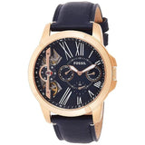 Buy Shop Fossil Grant Twist Multifunction Blue Dial Blue Leather Strap Watch for Men - ME1162 USA Online