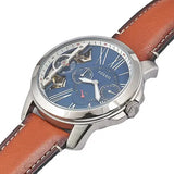 Buy Shop Fossil Grant Twist Multifunction Blue Dial Brown Leather Strap Watch for Men - ME1161 USA Online