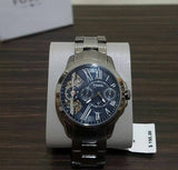 Buy Shop Fossil Grant Twist Multifunction Blue Dial Grey Steel Strap Watch for Men - ME1146 USA Online