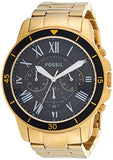 Buy Shop Fossil Inscription Automatic Black Dial Gold Steel Strap Watch for Men - FS5267 USA Online