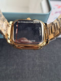 Buy Shop Fossil Inscription Automatic Skeleton Black Dial Gold Steel Strap Watch for Men - BQ2573 USA Online