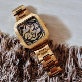 Buy Shop Fossil Inscription Automatic Skeleton Black Dial Gold Steel Strap Watch for Men - BQ2573 USA Online