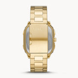 Buy Shop Fossil Inscription Automatic Skeleton Black Dial Gold Steel Strap Watch for Men - BQ2573 USA Online