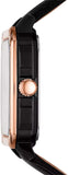 Buy Shop Fossil Inscription Automatic Skeleton Rose Gold Dial Black Leather Strap Watch for Men - BQ2572 USA Online