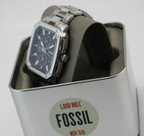 Buy Shop Fossil Inscription Multifunction Black Dial Silver Steel Strap Watch for Men - BQ2655 USA Online