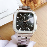 Buy Shop Fossil Inscription Multifunction Black Dial Silver Steel Strap Watch for Men - BQ2655 USA Online