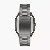 Buy Shop Fossil Inscription Multifunction Silver Dial Grey Steel Strap Watch for Men - BQ2657 USA Online