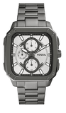 Buy Shop Fossil Inscription Multifunction Silver Dial Grey Steel Strap Watch for Men - BQ2657 USA Online