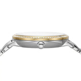 Buy Shop Fossil Jacqueline Analog Moonphase Mother of Pearl White Dial Two Tone Steel Strap Watch for Women - ES5166 USA Online