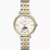 Buy Shop Fossil Jacqueline Analog Moonphase Mother of Pearl White Dial Two Tone Steel Strap Watch for Women - ES5166 USA Online