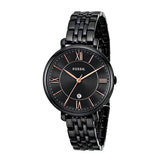Buy Shop Fossil Jacqueline Black Dial Black Mesh Bracelet Watch for Women - ES3614 USA Online