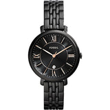 Buy Shop Fossil Jacqueline Black Dial Black Mesh Bracelet Watch for Women - ES3614 USA Online