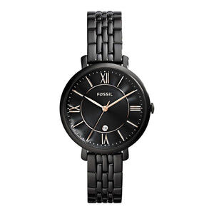 Buy Shop Fossil Jacqueline Black Dial Black Mesh Bracelet Watch for Women - ES3614 USA Online