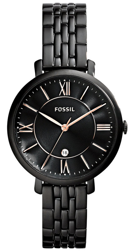 Buy Shop Fossil Jacqueline Black Dial Black Mesh Bracelet Watch for Women - ES3614 USA Online