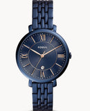 Buy Shop Fossil Jacqueline Blue Dial Blue Steel Strap Watch for Women - ES4094 USA Online