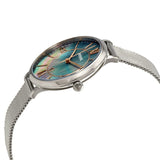 Buy Shop Fossil Jacqueline Mother of Pearl Blue Dial Silver Mesh Strap Watch for Women - ES4322 USA Online