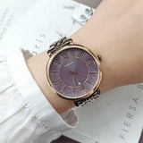 Buy Shop Fossil Jacqueline Brown Dial Brown Steel Strap Watch for Women - ES4275 USA Online